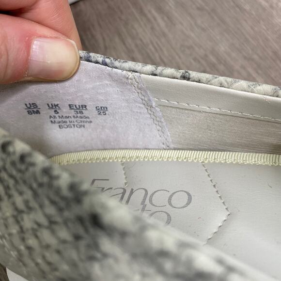 Franco Sarto Gray Snake Printed Boston Slip On Sneakers Size 8 - Picture 5 of 5